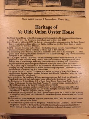 Ye Olde Union Oyster House heritage - 10 Things to do in Boston Around Inbound