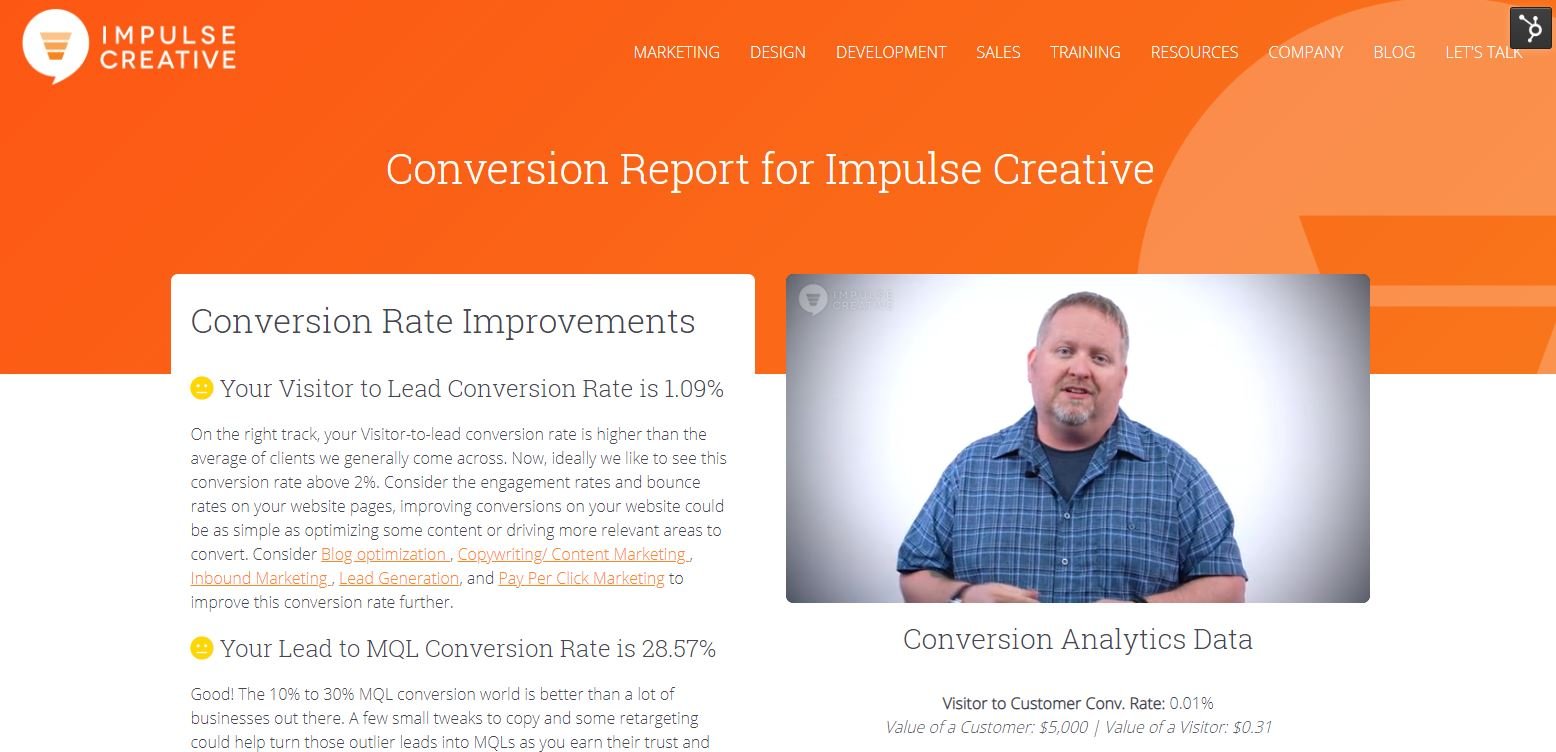 conversion report results as one of 20 Creative Ways to use HubDB on Your Website