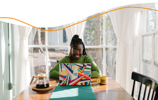 woman researching customer buying journey