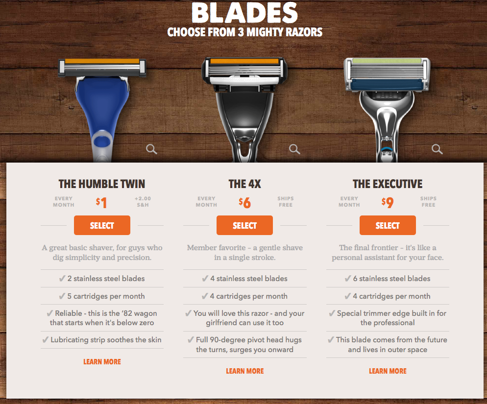 Dollar-Shave-Club-upselling-example