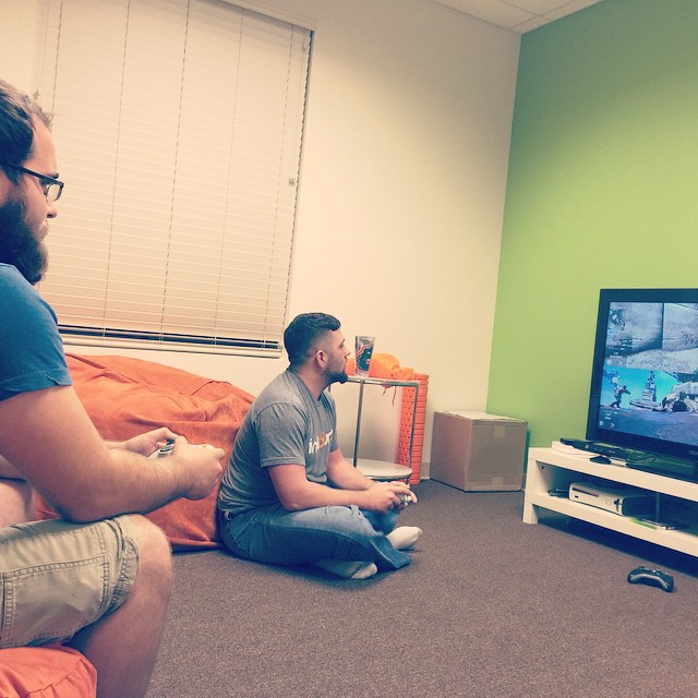 Nick and Derek playing Call of Duty