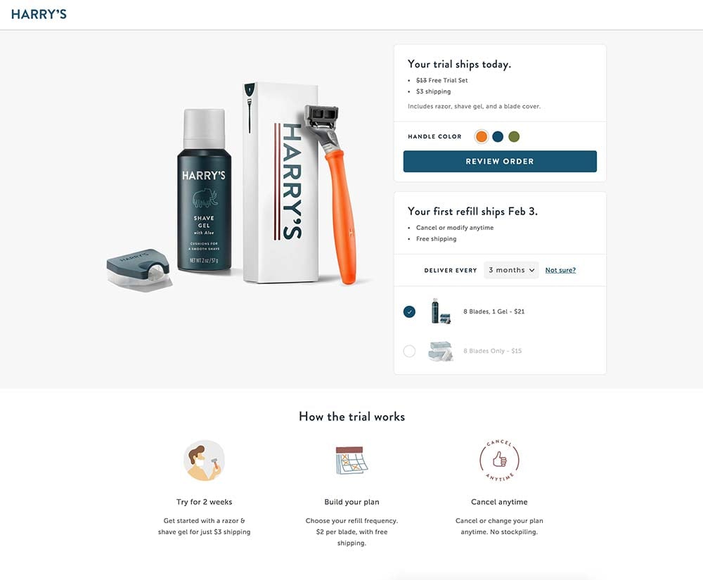 ecommerce-landing-page-examples-harrys