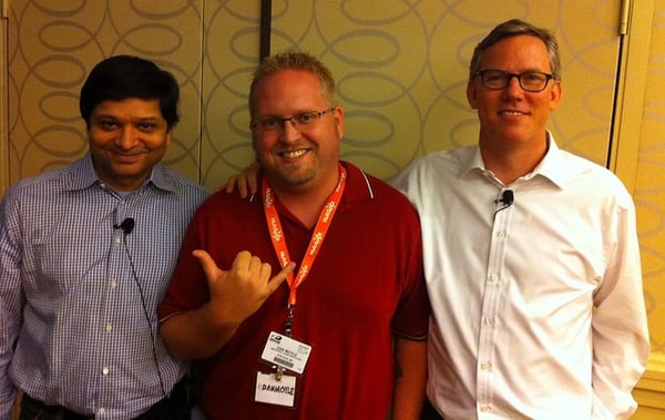 Dan Moyle with Dharmesh Shah and Brian Halligan at #HUGS2011 - How to Survive #INBOUND19