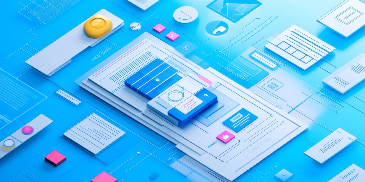 stacked website wireframe