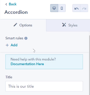 HubLMS - How to Use the Accordion Module - smart rule example