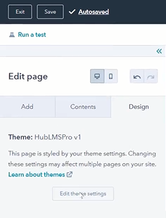 theme settings - HubLMS - How to Use the CTA or Button Module