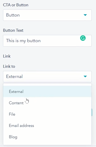links for buttons - HubLMS - How to Use the CTA or Button Module