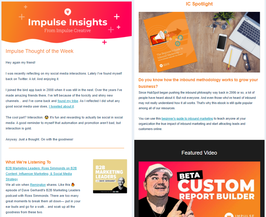 Impulse Insights Newsletter
